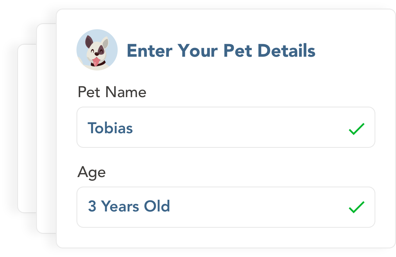 A simple form to get leading pet insurance quotes